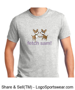 fetch sam! Printed Tee - Grey Design Zoom